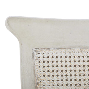 Gustavian Dining Chair w/ Rattan Back-Blue Hand Home
