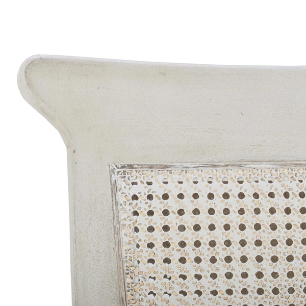 Gustavian Dining Chair w/ Rattan Back-Blue Hand Home