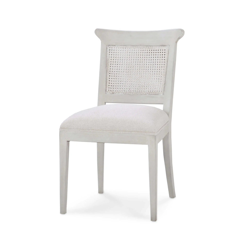 Gustavian Dining Chair w/ Rattan Back-Blue Hand Home