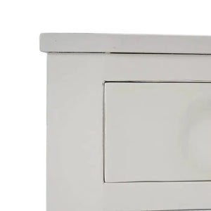 Bow 3 Drawer Chest in Architectural White-Blue Hand Home