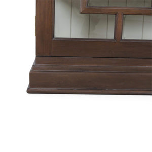 Bruges 3 Door Credenza in Walnut w/ Putty Interior-Blue Hand Home