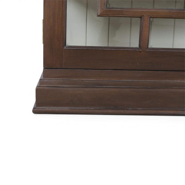 Bruges 3 Door Credenza in Walnut w/ Putty Interior-Blue Hand Home