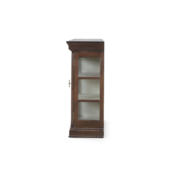 Bruges 3 Door Credenza in Walnut w/ Putty Interior-Blue Hand Home