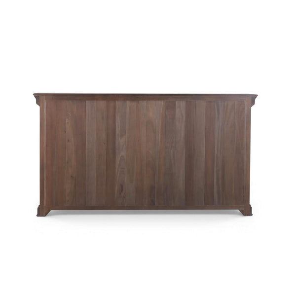 Bruges 3 Door Credenza in Walnut w/ Putty Interior-Blue Hand Home