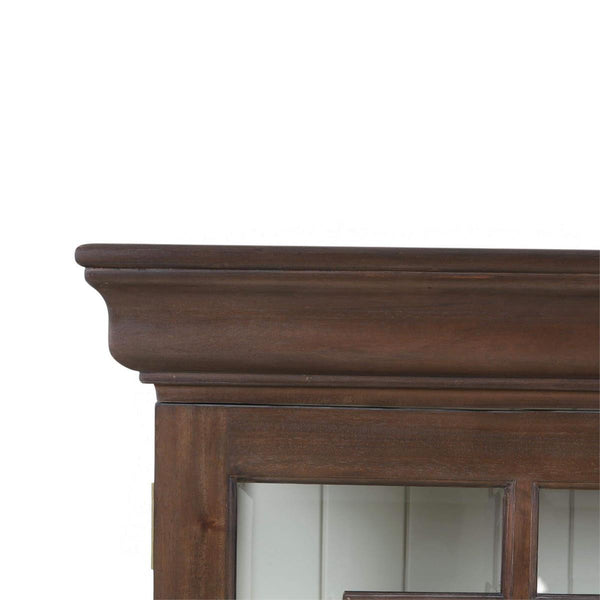 Bruges 3 Door Credenza in Walnut w/ Putty Interior-Blue Hand Home