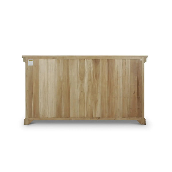 Bruges 3 Door Credenza In Fruitwood W/ True White Interior-Blue Hand Home