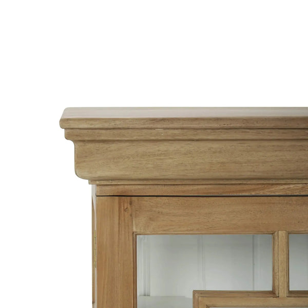 Bruges 3 Door Credenza In Fruitwood W/ True White Interior-Blue Hand Home