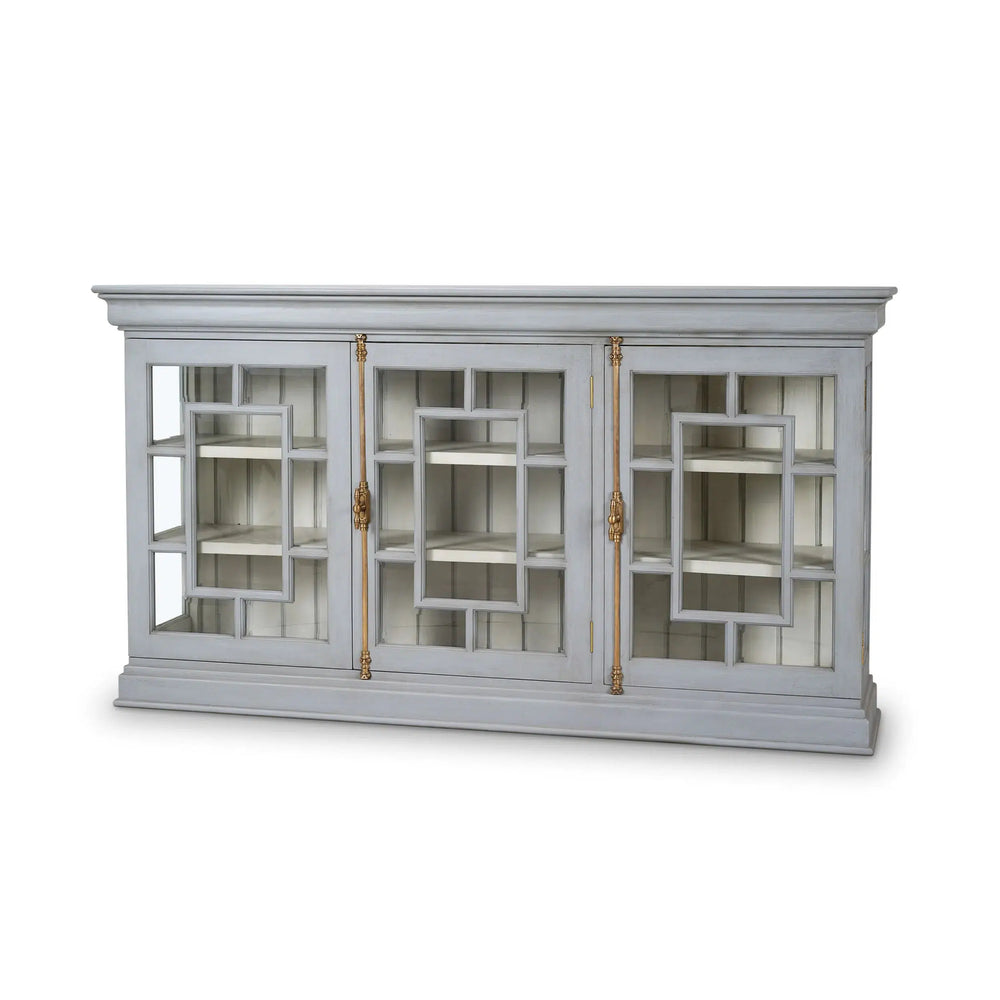 Bruges 3 Door Credenza-Blue Hand Home