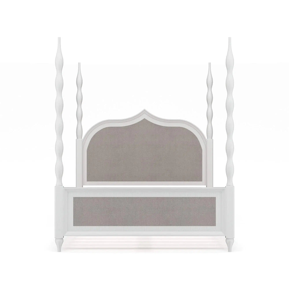 Brighton Upholstered Back Bed Queen-Blue Hand Home