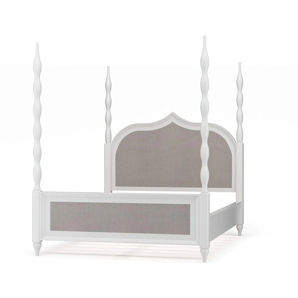 Brighton Upholstered Back Bed Queen-Blue Hand Home
