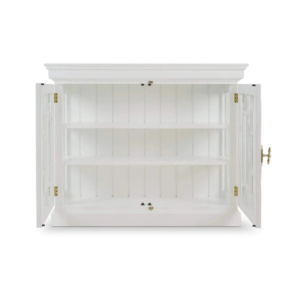 Bruges 2 Door Credenza In True White-Blue Hand Home