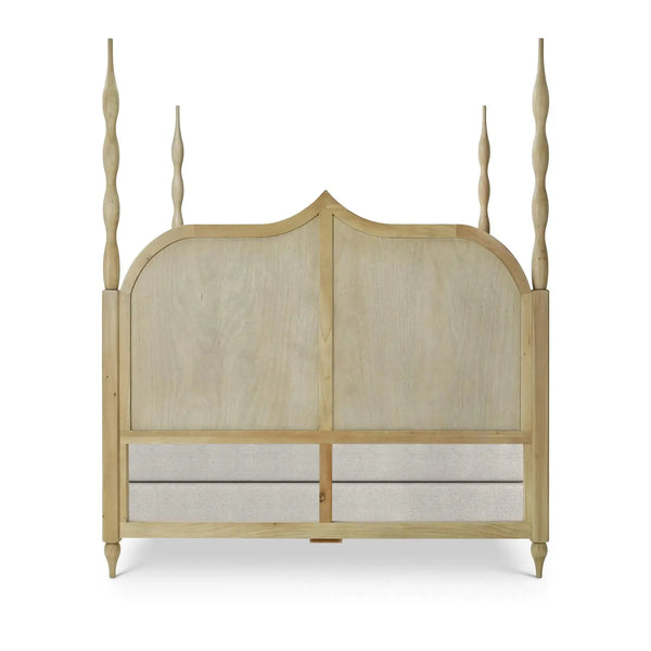 Brighton Wooden Back Bed Queen In Fruitwood-Blue Hand Home