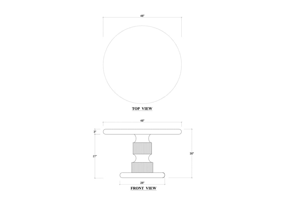 Bilbao Round Dining Table 48"-Blue Hand Home