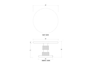 Bilbao Round Dining Table 48"-Blue Hand Home