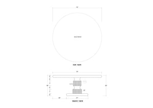 Bilbao Round Dining Table 72"-Blue Hand Home
