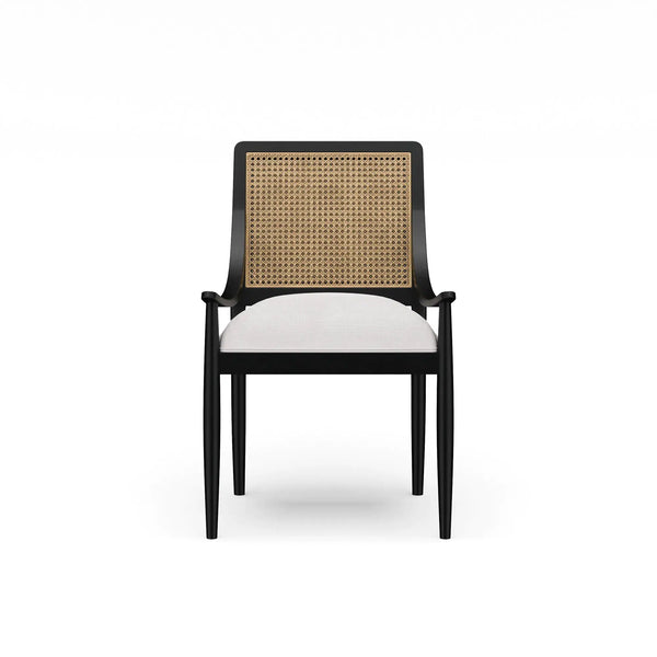 Oslo Dining Chair w/ Rattan Back-Blue Hand Home