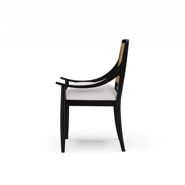 Oslo Dining Chair w/ Rattan Back-Blue Hand Home