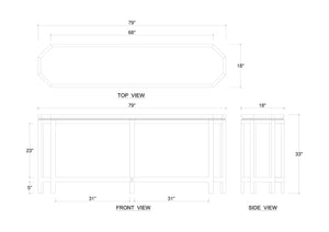 Tribeca Console Table-Blue Hand Home