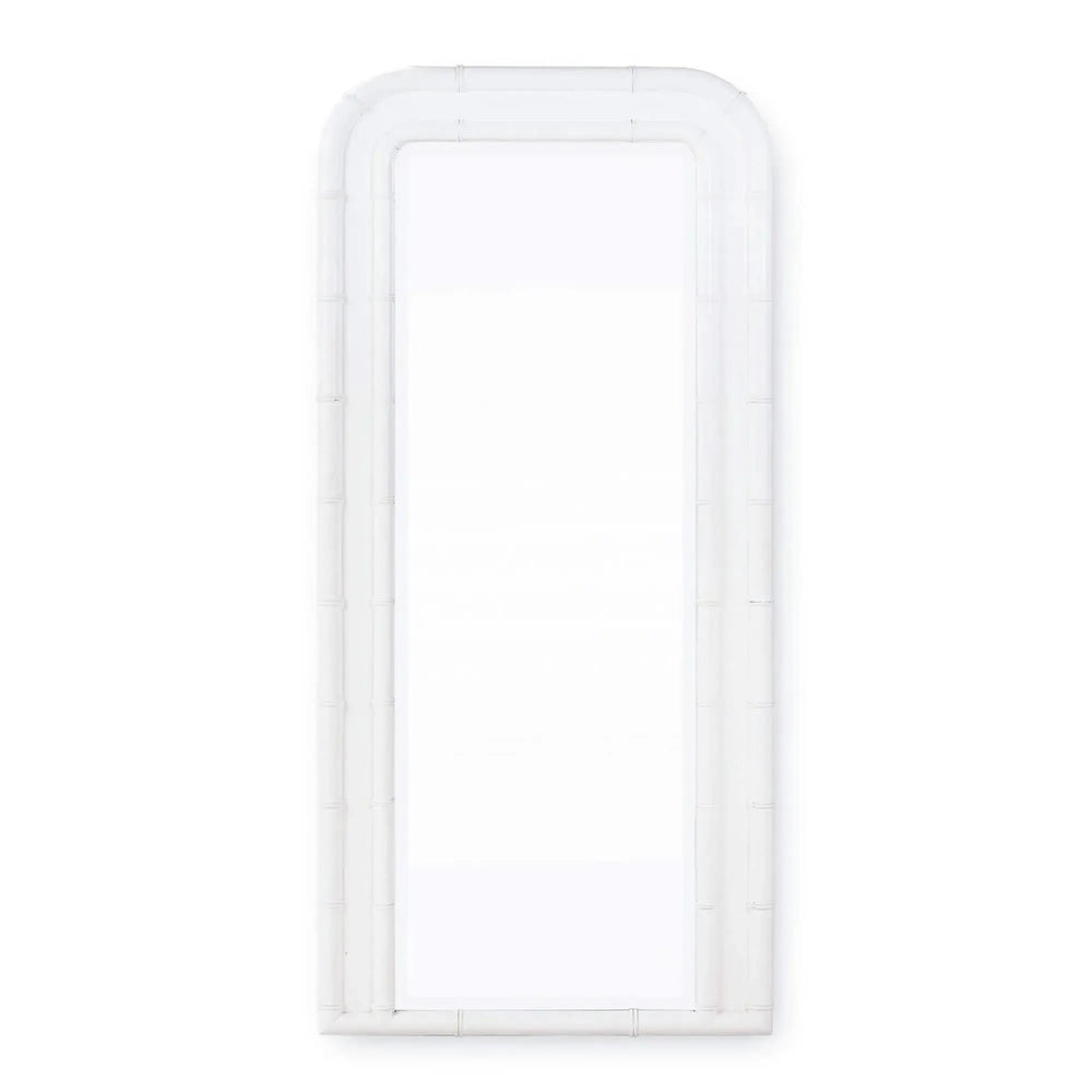 Chelsea Arched Mirror in Architectural White-Blue Hand Home