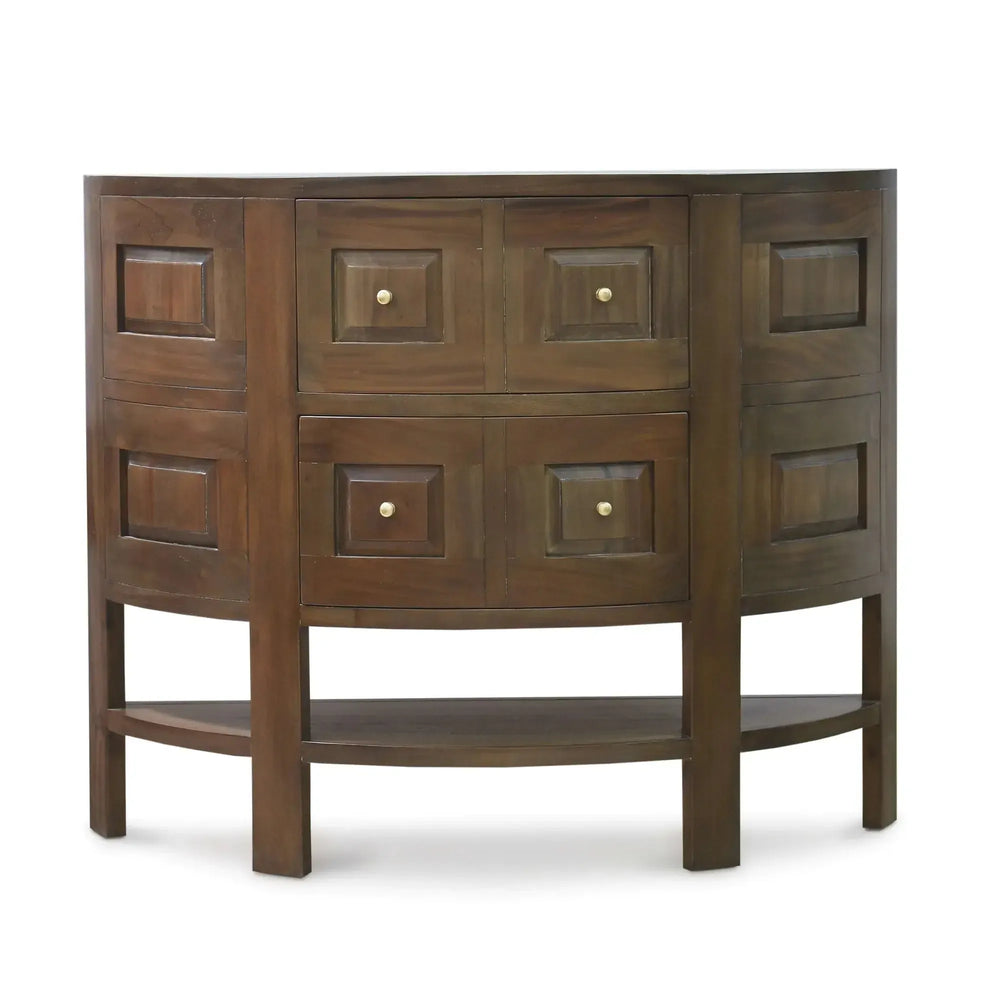 Elmhurst Console In Straw Wash-Blue Hand Home