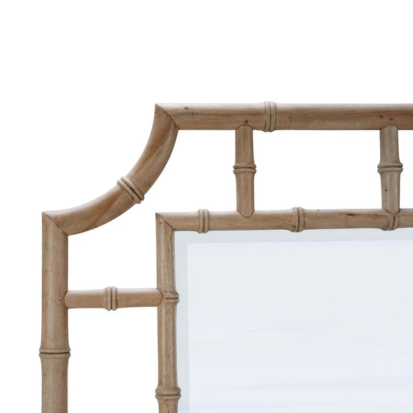 Bamboo Standing Mirror-Blue Hand Home