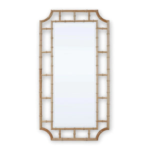 Bamboo Standing Mirror-Blue Hand Home