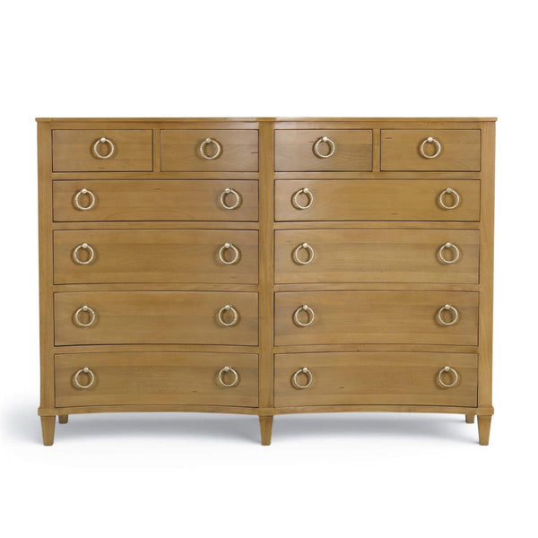 Bow 12 Drawer Dresser in Antique French Oak-Blue Hand Home