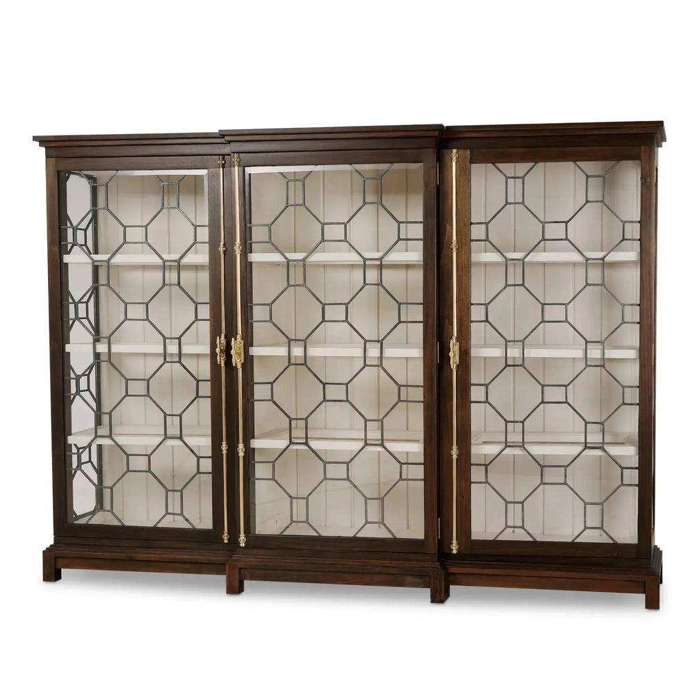 Ceylon 3 Door Display Cabinet-Blue Hand Home