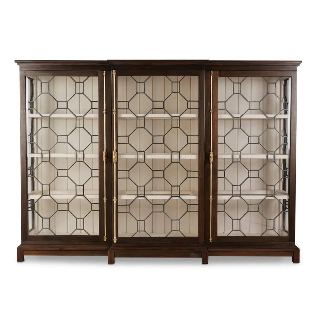 Ceylon 3 Door Display Cabinet-Blue Hand Home