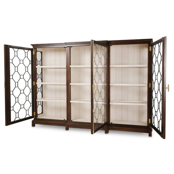 Ceylon 3 Door Display Cabinet-Blue Hand Home