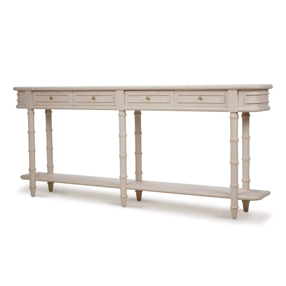 Hurlingham Long Console in Putty-Blue Hand Home