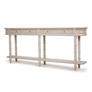 Hurlingham Long Console in Putty-Blue Hand Home
