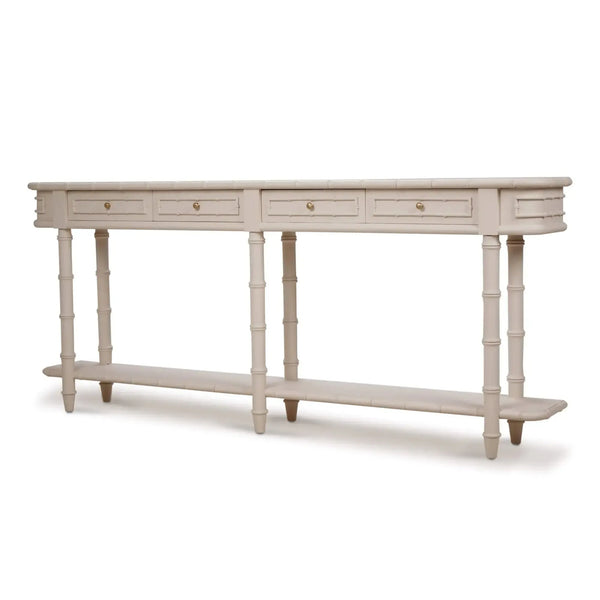 Hurlingham Long Console in Putty-Blue Hand Home