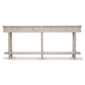 Hurlingham Long Console in Putty-Blue Hand Home