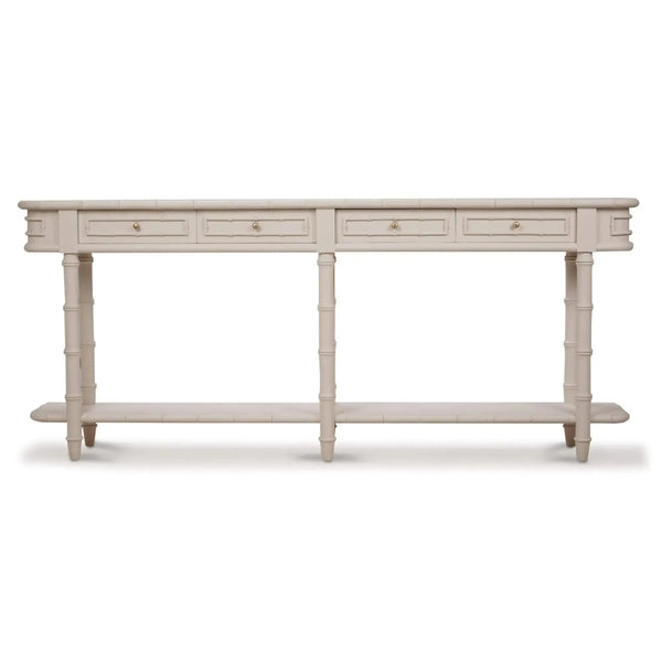 Hurlingham Long Console in Putty-Blue Hand Home