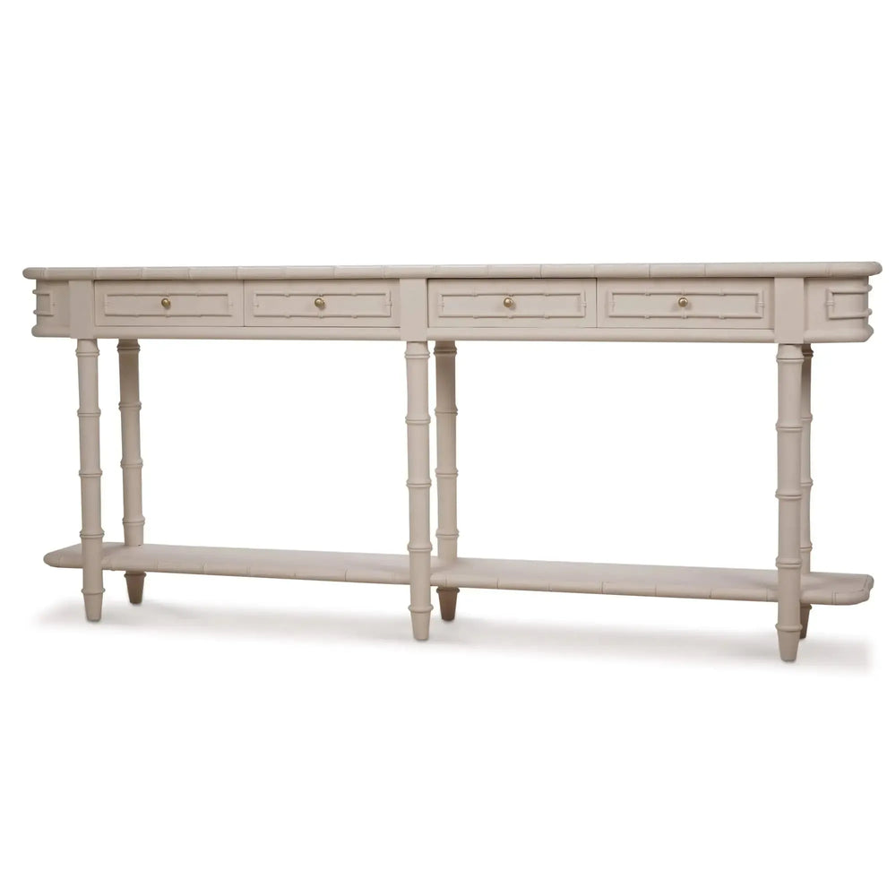 Hurlingham Long Console in Putty-Blue Hand Home