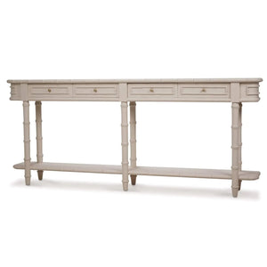 Hurlingham Long Console in Putty-Blue Hand Home