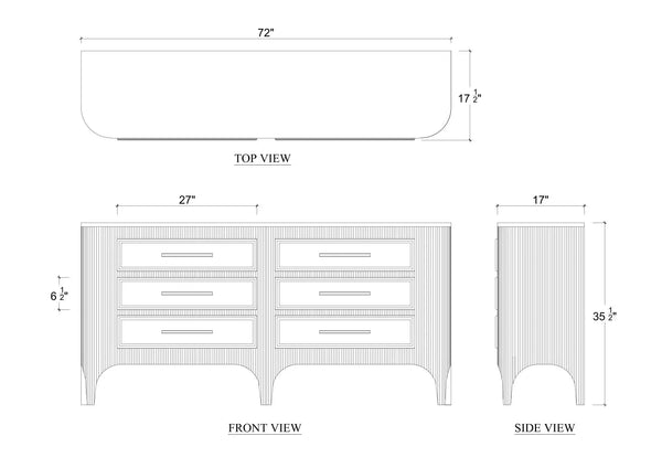 Bilbao Commode-Blue Hand Home