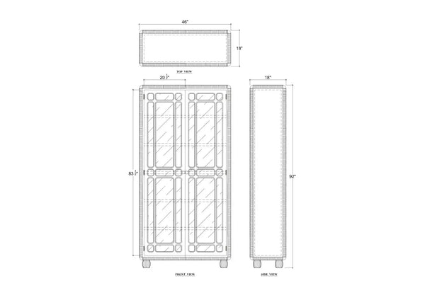 Toulouse Glass Display Cabinet-Blue Hand Home
