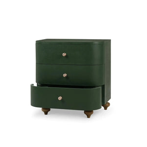 Fenchurch Linen Wrapped Bedside Table-Blue Hand Home