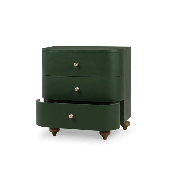 Fenchurch Linen Wrapped Bedside Table-Blue Hand Home