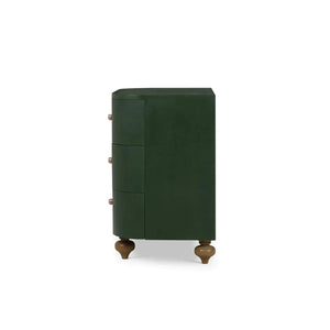 Fenchurch Linen Wrapped Bedside Table-Blue Hand Home