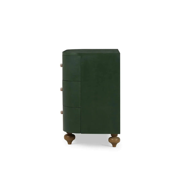 Fenchurch Linen Wrapped Bedside Table-Blue Hand Home