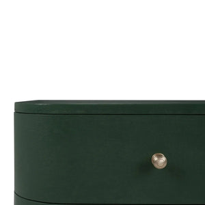 Fenchurch Linen Wrapped Bedside Table-Blue Hand Home