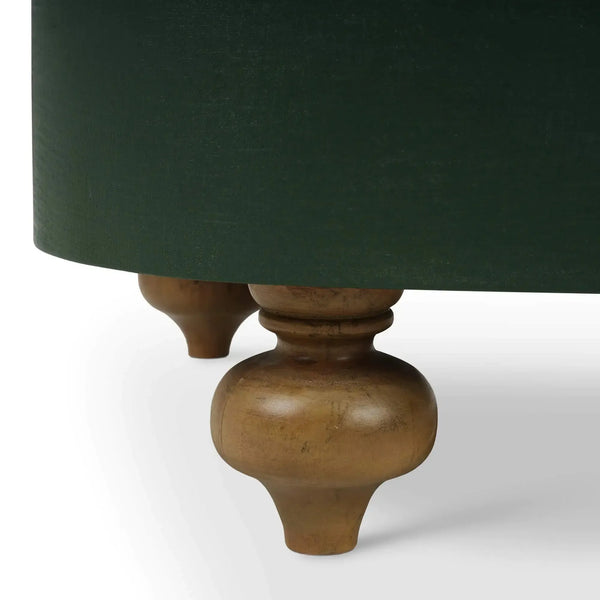 Fenchurch Linen Wrapped Bedside Table-Blue Hand Home