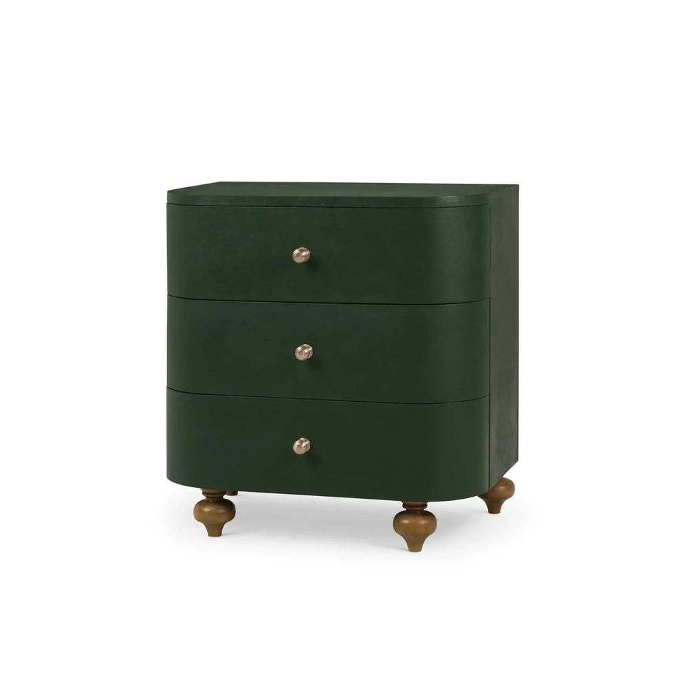 Fenchurch Linen Wrapped Bedside Table-Blue Hand Home