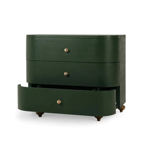 Fenchurch Linen Wrapped 3 Drawer Dresser-Blue Hand Home