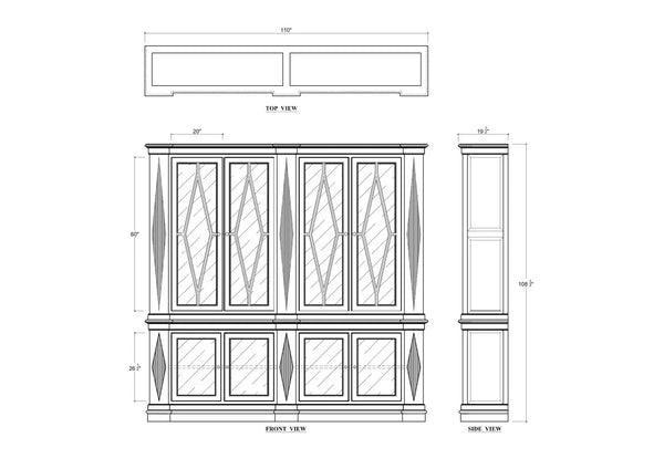 Narbonne Display Cabinet-Blue Hand Home