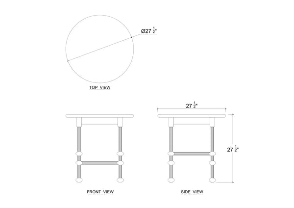 York Side Table-Blue Hand Home