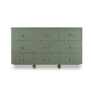 Fenchurch 9 Drawer Linen Wrapped Dresser-Blue Hand Home
